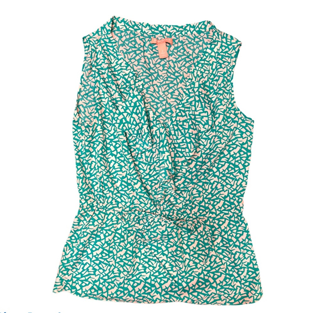 Banana Republic Geometric Sleeveless Blouse small